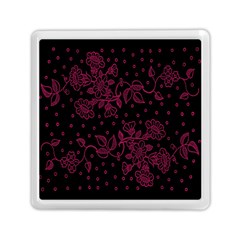 Pink Floral Pattern Background Wallpaper Memory Card Reader (square)  by Nexatart