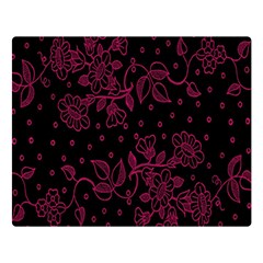 Pink Floral Pattern Background Wallpaper Double Sided Flano Blanket (large)  by Nexatart