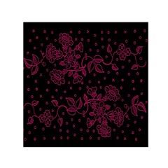 Pink Floral Pattern Background Wallpaper Small Satin Scarf (square) by Nexatart