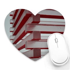 Red Sunglasses Art Abstract Heart Mousepads by Nexatart