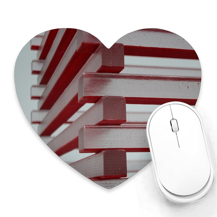 Red Sunglasses Art Abstract Heart Mousepads