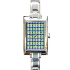 Pattern Grid Squares Texture Rectangle Italian Charm Watch by Nexatart