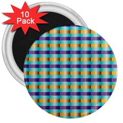 Pattern Grid Squares Texture 3  Magnets (10 Pack)  by Nexatart