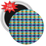 Pattern Grid Squares Texture 3  Magnets (100 pack) Front