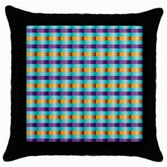 Pattern Grid Squares Texture Throw Pillow Case (black) by Nexatart