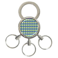 Pattern Grid Squares Texture 3-ring Key Chains by Nexatart