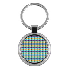 Pattern Grid Squares Texture Key Chains (round)  by Nexatart