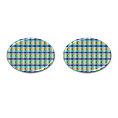 Pattern Grid Squares Texture Cufflinks (oval) by Nexatart