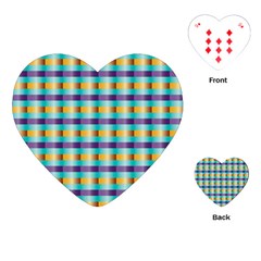 Pattern Grid Squares Texture Playing Cards (heart)  by Nexatart