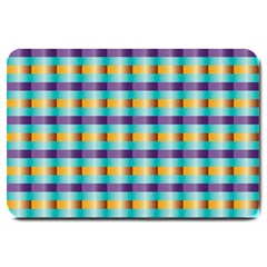 Pattern Grid Squares Texture Large Doormat  by Nexatart