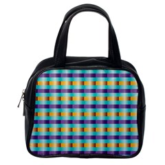 Pattern Grid Squares Texture Classic Handbags (one Side) by Nexatart