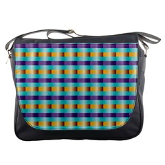 Pattern Grid Squares Texture Messenger Bags by Nexatart