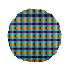 Pattern Grid Squares Texture Standard 15  Premium Round Cushions by Nexatart