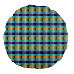 Pattern Grid Squares Texture Large 18  Premium Round Cushions by Nexatart