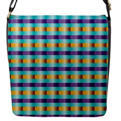 Pattern Grid Squares Texture Flap Messenger Bag (s) by Nexatart