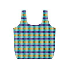 Pattern Grid Squares Texture Full Print Recycle Bags (s) 