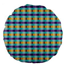 Pattern Grid Squares Texture Large 18  Premium Flano Round Cushions by Nexatart