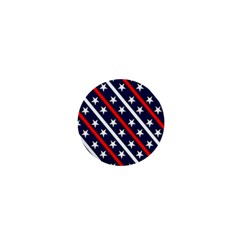 Patriotic Red White Blue Stars 1  Mini Magnets by Nexatart