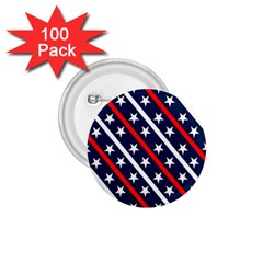 Patriotic Red White Blue Stars 1 75  Buttons (100 Pack)  by Nexatart