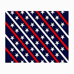 Patriotic Red White Blue Stars Small Glasses Cloth (2-side) by Nexatart