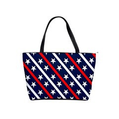 Patriotic Red White Blue Stars Shoulder Handbags by Nexatart