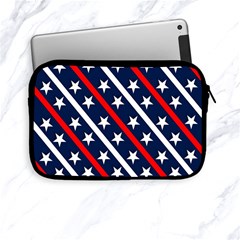 Patriotic Red White Blue Stars Apple Ipad Mini Zipper Cases by Nexatart