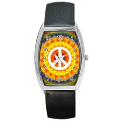 Peace Art Artwork Love Dove Barrel Style Metal Watch by Nexatart