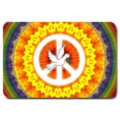 Peace Art Artwork Love Dove Large Doormat  by Nexatart