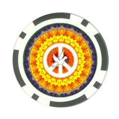 Peace Art Artwork Love Dove Poker Chip Card Guard by Nexatart