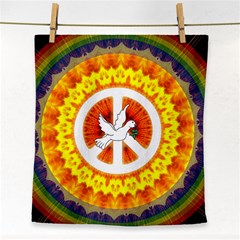 Peace Art Artwork Love Dove Face Towel by Nexatart