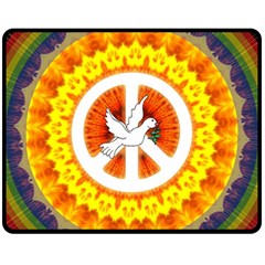 Peace Art Artwork Love Dove Fleece Blanket (medium)  by Nexatart