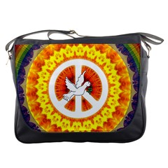 Peace Art Artwork Love Dove Messenger Bags by Nexatart