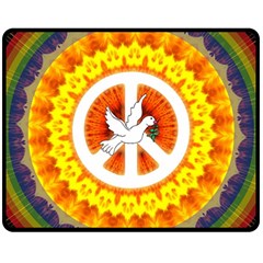 Peace Art Artwork Love Dove Double Sided Fleece Blanket (medium)  by Nexatart