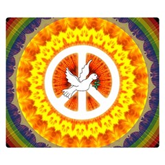 Peace Art Artwork Love Dove Double Sided Flano Blanket (small)  by Nexatart