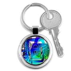 Security Castle Sure Padlock Key Chains (round)  by Nexatart