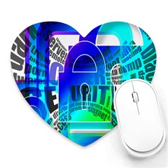 Security Castle Sure Padlock Heart Mousepads by Nexatart