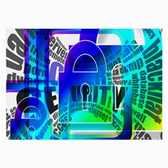 Security Castle Sure Padlock Large Glasses Cloth by Nexatart