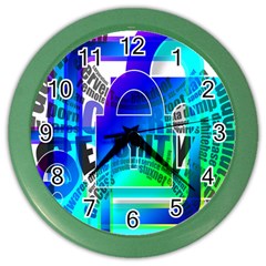 Security Castle Sure Padlock Color Wall Clocks by Nexatart