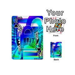 Security Castle Sure Padlock Playing Cards 54 (mini)  by Nexatart