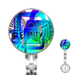 Security Castle Sure Padlock Stainless Steel Nurses Watch by Nexatart