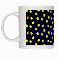 Star Christmas Yellow White Mugs by Nexatart