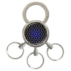 Star Christmas Yellow 3-ring Key Chains by Nexatart