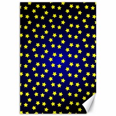 Star Christmas Yellow Canvas 12  X 18   by Nexatart