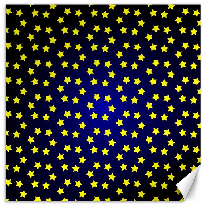 Star Christmas Yellow Canvas 16  x 16  