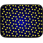 Star Christmas Yellow Double Sided Fleece Blanket (Mini)  35 x27  Blanket Front