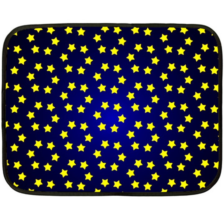 Star Christmas Yellow Double Sided Fleece Blanket (Mini) 