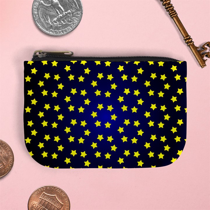 Star Christmas Yellow Mini Coin Purses