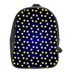 Star Christmas Yellow School Bags(large)  by Nexatart