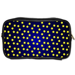 Star Christmas Yellow Toiletries Bags by Nexatart