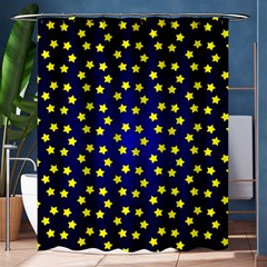 Star Christmas Yellow Shower Curtain 60  X 72  (medium)  by Nexatart